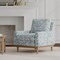 Blue Stain Resistant Performance Toile Print Upholstery Fabric by The Yard - SKU: Grace Indigo